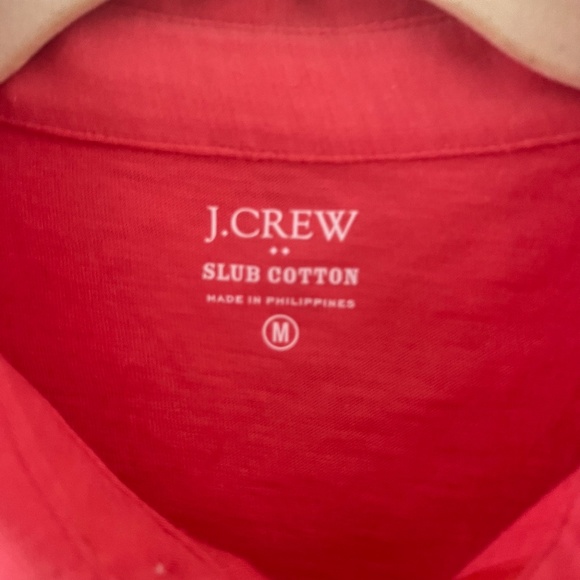 J. Crew Slub Cotton Pocket Polo Shirt Sz M - Picture 3 of 7